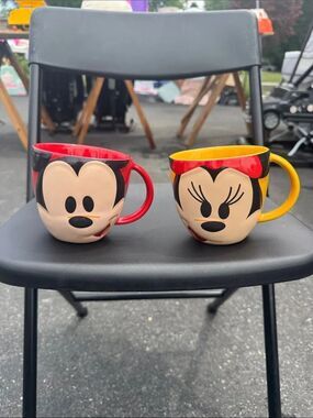 Disney Mickey and Minnie Face Ceramic Mugs